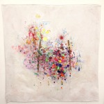 Sin título. Técnica mixta sobre satín barnizado. 159 x 140 cm. 2009